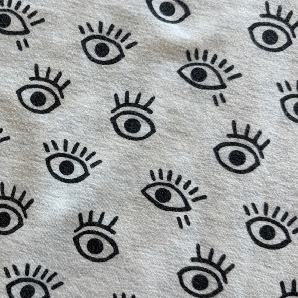 Peas & Queues Eye French Terry Long Sleeve Snap Bottom Ruffled Toddler Jumpsuit - Picture 3 of 6